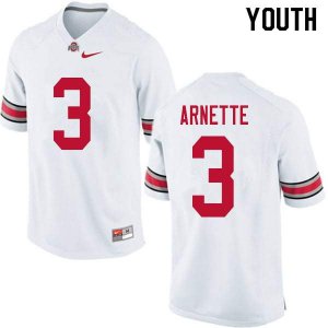 NCAA Ohio State Buckeyes Youth #3 Damon Arnette White Nike Football College Jersey XIC7145MO